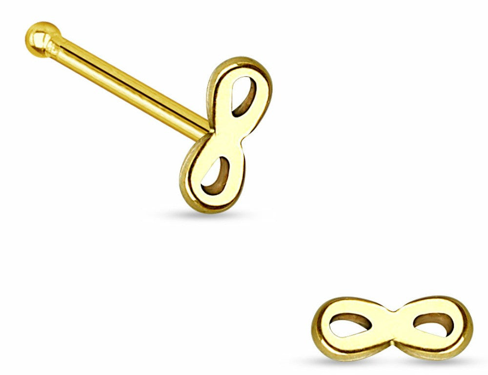 Infinity Top 316L Surgical Steel Nose Studs 20 gauge 1/4