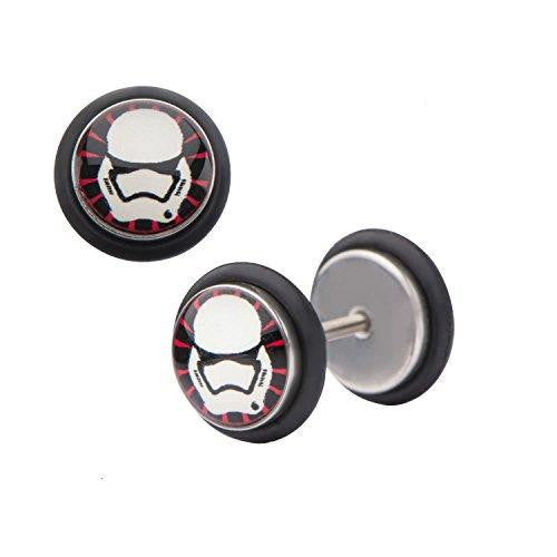 Star Wars VII: The Force Awakens First Order Stormtrooper Stainless Steel Fake Plug Earrings