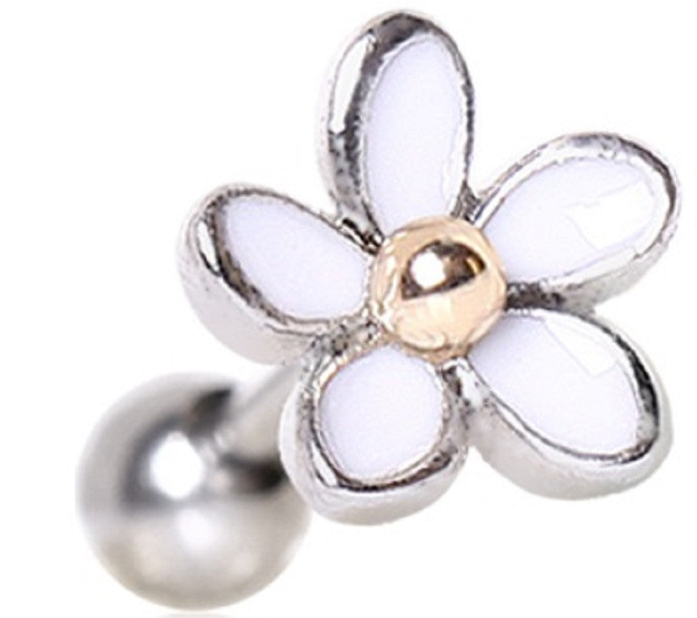 Tragus Threaded Flower Labret lip chin tragus 16g 1pc