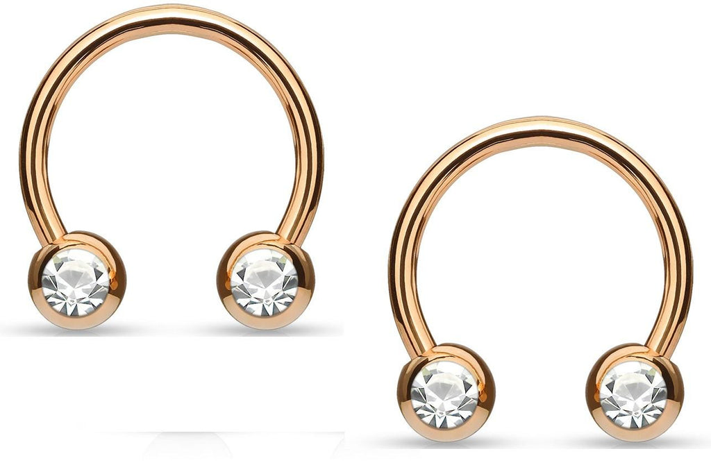 Nipple Surgical Steel Circular/Horseshoes For Nipple, Septum and Ear Cartilage Piercings Pair