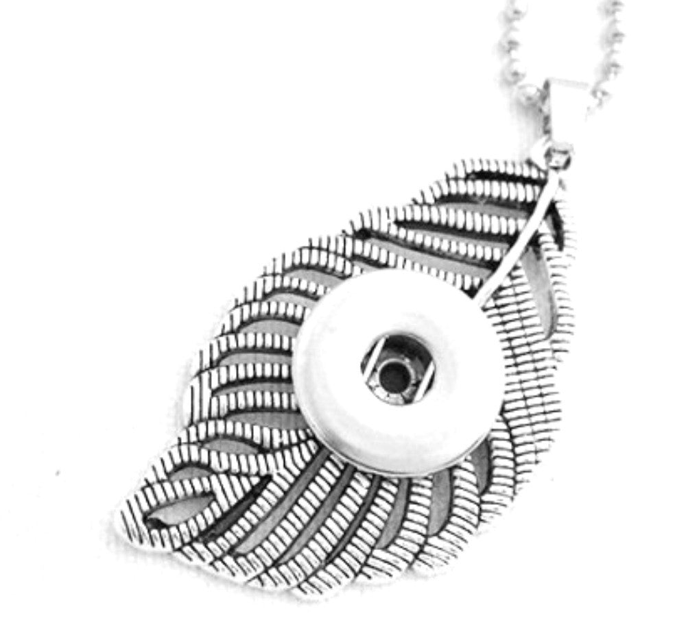 Pendant Interchangeable DIY Ginger Snaps Tree Leaf Leave fit for 18mm Snap Button