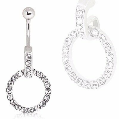 Belly Button Ring Navel 316L Surgical Steel Hoop Circle of Love Ring