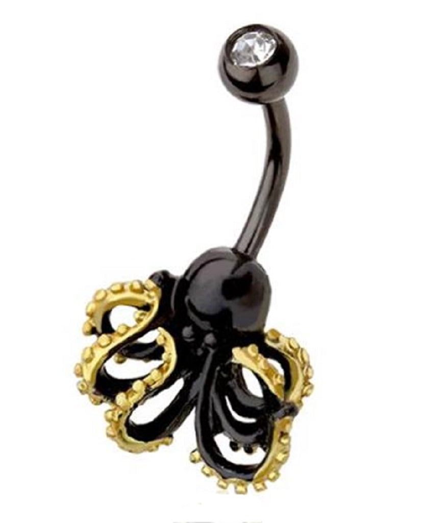 Belly Button Ring Navel Ring Kraken Sea Monster