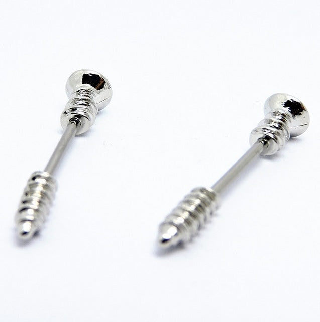 2 PCS 14 Gauge Surgical Stainless Steel Screw Design Nipple Bar Nipple Shield Nipple Ring, Sexy Nipple Piercing Body Jewelry