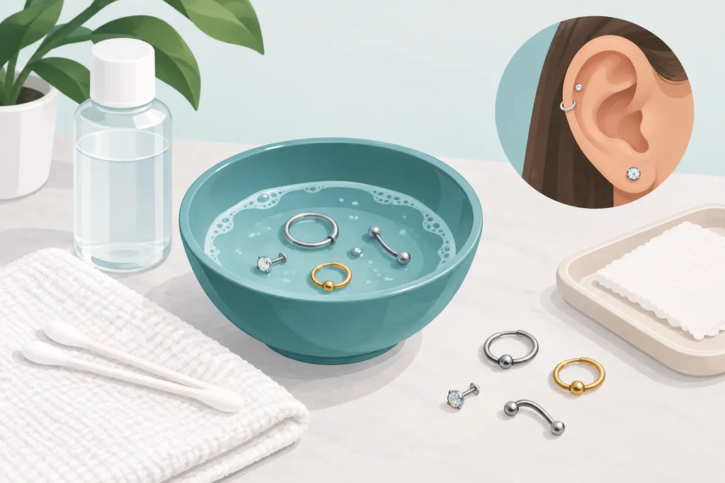 How to Clean Piercing Jewelry Safely at Home