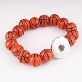 Baseball Stretch Handmade 18mm snap button charm bracelet