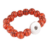 Baseball Stretch Handmade 18mm snap button charm bracelet