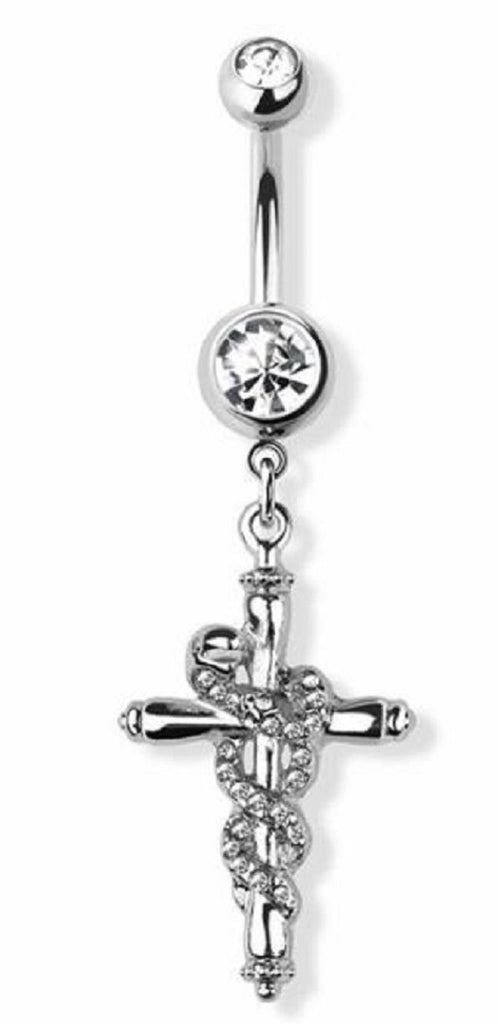 Belly Button Ring Navel Snake Cross Body Jewelry?