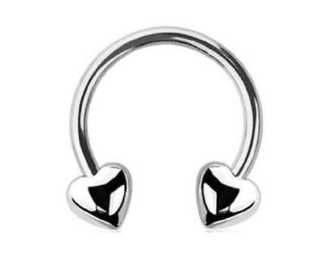 Eyebrow Septum Nose Ring horseshoe Heart 316L surgical steel Tragus