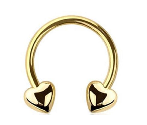 Eyebrow Septum Nose Ring Tragus horseshoe Heart 316L surgical steel