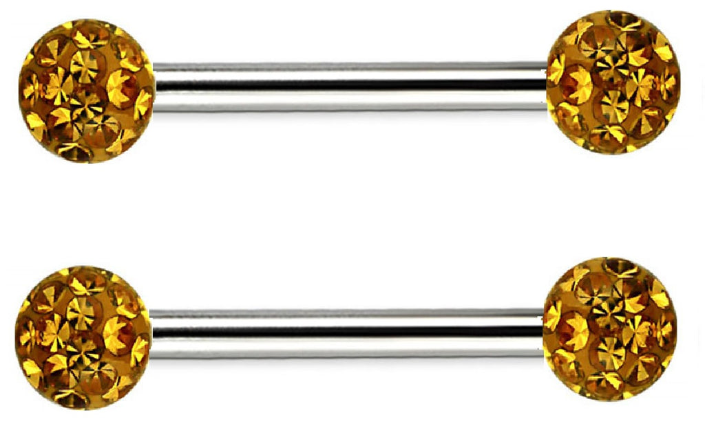 Nipple Ring 5mm ferido Nipple Barbell Sold as a pair Topaz