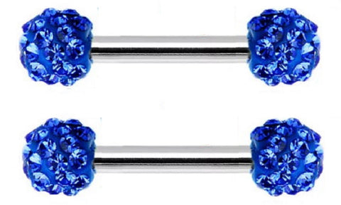 Nipple Ring 5mm ferido Nipple Barbell Sold as a pair Dark blue