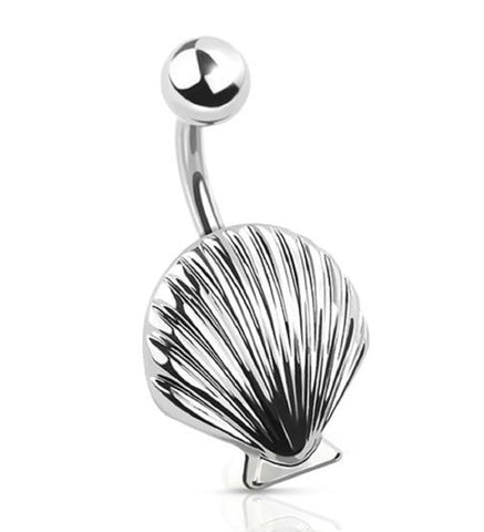 Belly Button Ring Navel simple plain Sea Shell