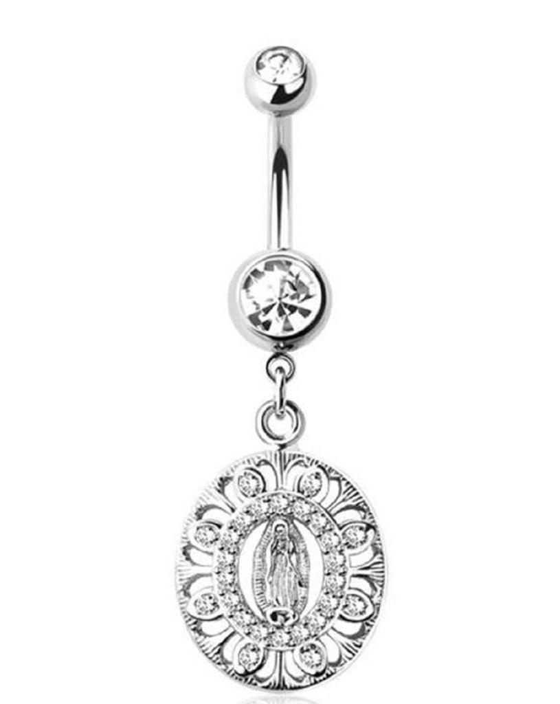 Belly Button Ring Navel Surgical steel Lady of Guadalupe