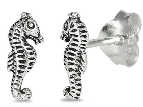 Earrings Seahorse Women Sterling Silver Post earrings 13+