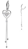 Belly Button Ring Hinged Belly Button Ring With Square CZ Heart