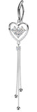 Belly Button Ring Hinged Belly Button Ring With Square CZ Heart