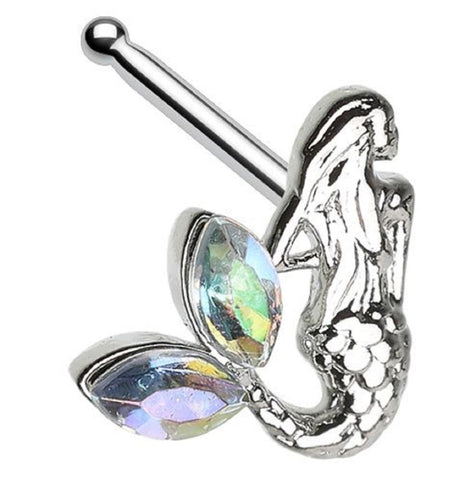 Nose Stud Mermaid Under the Sea Bone Rings 20g 1/4'' bar