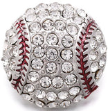 Body Accentz Snap Button CZ Baseball Sparkle 18mm Charm Chunk Interchangeable