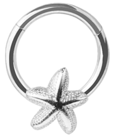 316L Surgical Steel Starfish Septum Hinged Segment Hoop Ring