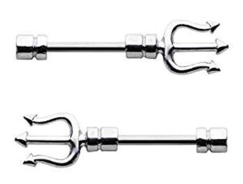 316L Surgical Steel Nipple Ring Bars 14g 1/2'' bar Pitch Fork Body Jewelry Sold as a Pair