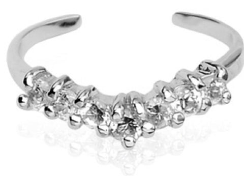 925 Sterling Silver Toering with CZ/Toe Ring. [Jewelry]
