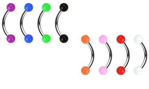10 piece mixed uv lot Curved Eye brown eyebrow body jewelry piercing bar ring Rings
