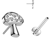 Implant Grade Titanium Threadless Push In Mushroom Top 16GA