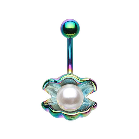 Belly Button Ring Colorline Ariel's Shell Pearl Navel