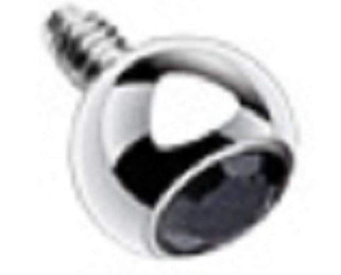 316L Internally Threaded Surgical Steel Press Fit Gem/3mm for Internally Threaded Dermal Anchors 14g 3mm dermal top sold individually
