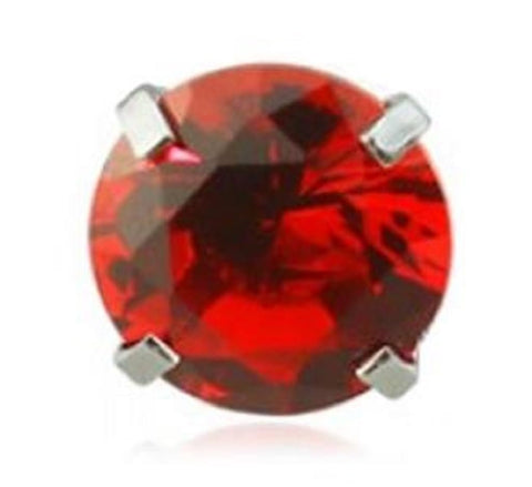 Body Accentz Dermal Top Anchor 316L Surgical Steel Internally Threaded Prong Set Round Gem 5mm