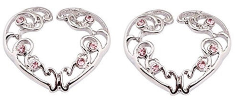 Nipple Ring Non Pierce Heart Shield - Surgical Steel - Barbell Piercing