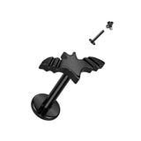 Body Accentz Labret Implant Grade Titanium Internally Threaded Labret With Bat Top