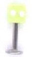Body Accentz&reg; Dice UV Ball Labret Monroe Lip chin Cheek Ring 16g