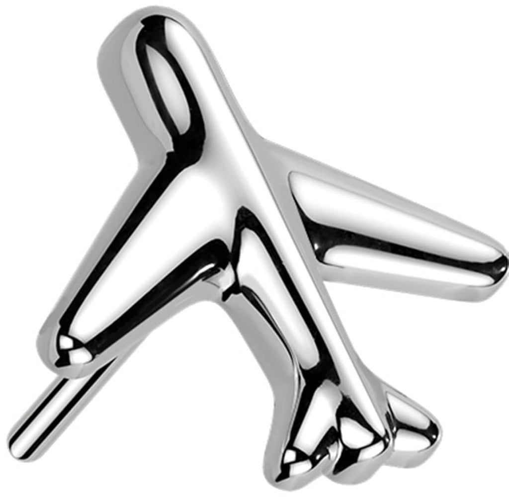 Titanium Threadless Push-In CZ Airplane Piercing 16G 8mm