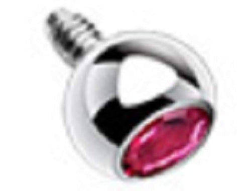 316L Internally Threaded Surgical Steel Press Fit Gem/3mm for Internally Threaded Dermal Anchors 14g 3mm dermal top sold individually
