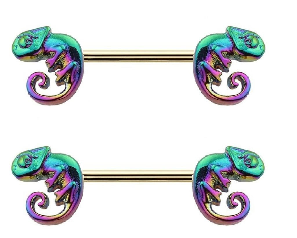 Body Accentz Nipple Rings 316L Stainless Steel Chameleon Nipple Shield Barbell Nipple Bar