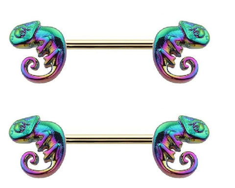 Body Accentz Nipple Rings 316L Stainless Steel Chameleon Nipple Shield Barbell Nipple Bar
