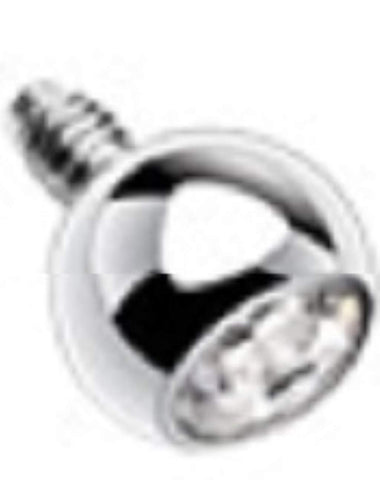 316L Internally Threaded Surgical Steel Press Fit Gem/4mm for Internally Threaded Dermal Anchors 14g 4mm dermal top Body Accentz&reg; jewelry sold individually