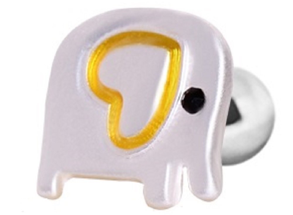 Body Accentz Tragus Piercing 316L Stainless Steel Elephant Ear Heart Cartilage Earring Cartilage 16g 1pc