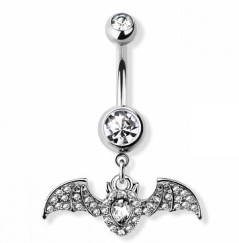 Body Accentz Belly Button Ring Bat Outta Hell