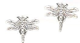 STERLING SILVER MINI DRAGONFLY EARRINGS ON POSTS