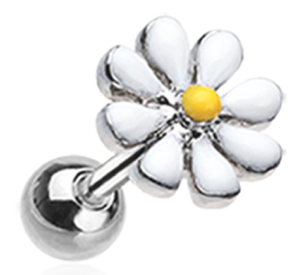 Labret Blossom Daisy Top Monroe Body Jewelry Piercing Lip Chin Tragus 16g 1pc