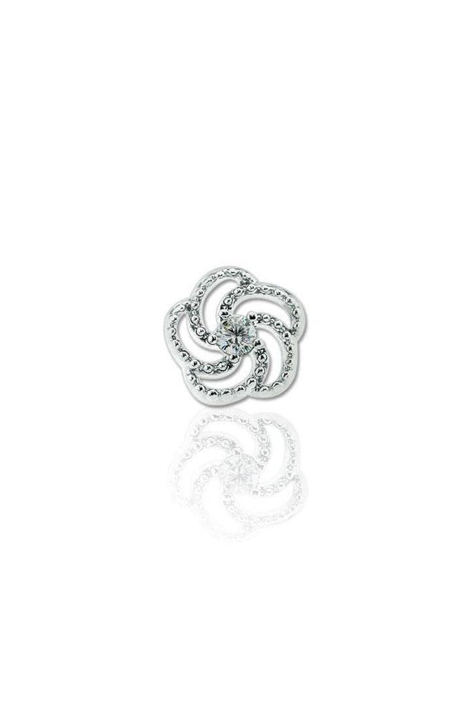 Body Accentz Tragus BEADED ROSE DESIGN WITH CZ CENTERED CARTILAGE BARBELL (FLOWER)