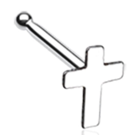 Body Accentz Nose Ring 20g Dainty Cross Icon Nose Stud 20g