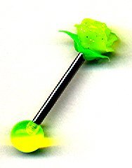 Tongue Rings Rose Flower Barbell Body Accentz&reg;