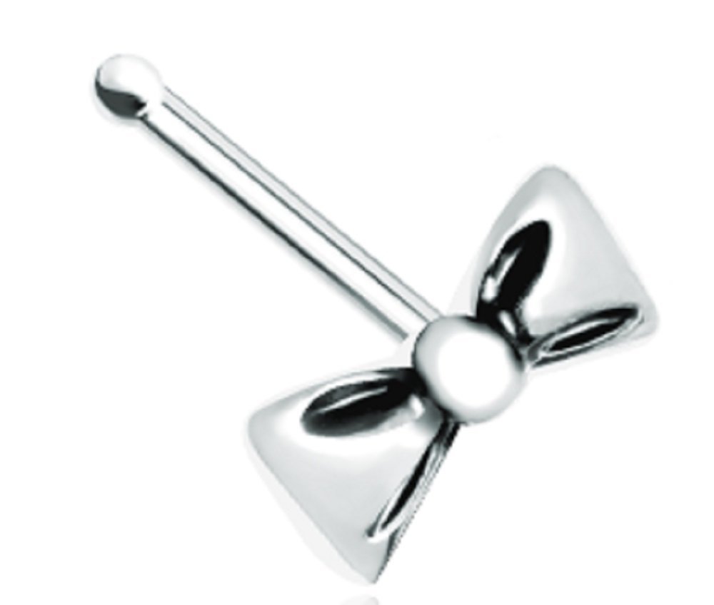 Body Accentz Nose Ring Cutesy Bow-Tie Nose Stud 20g