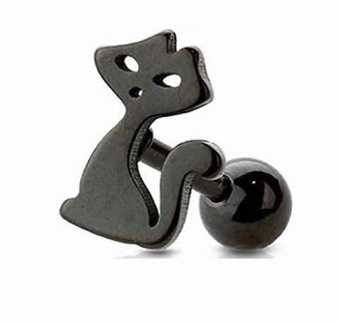 Black Cat Labret Monroe Body Jewelry Piercing Lip Chin Tragus 16g