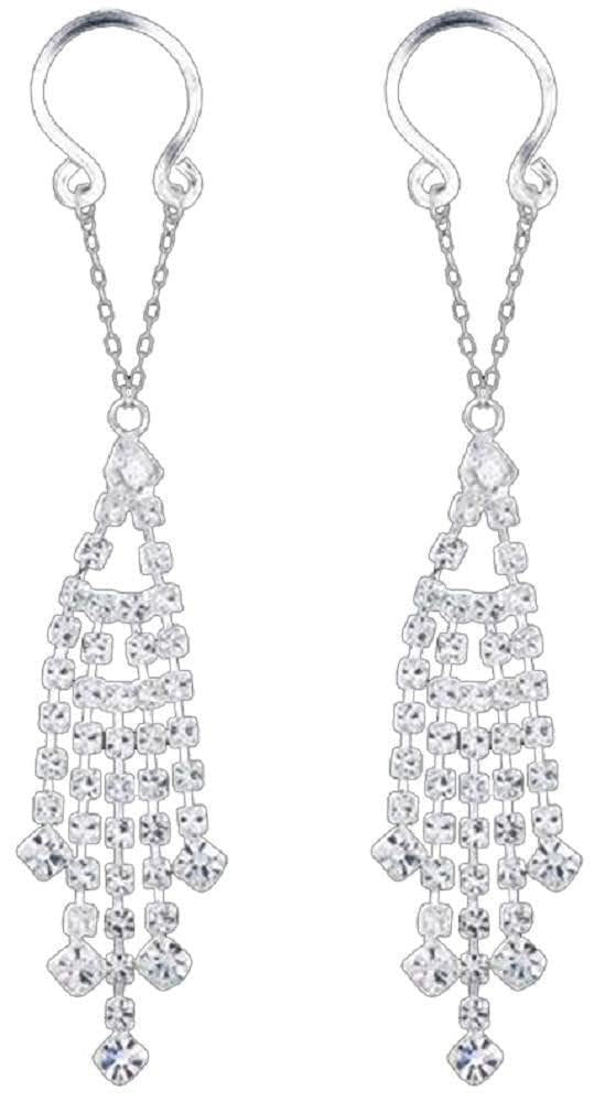 Nipple Ring Bars CZ Rhinestone Non Pierce Body Jewelry Pair fake faux