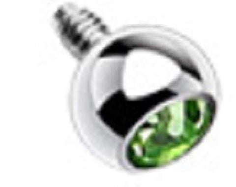 316L Internally Threaded Surgical Steel Press Fit Gem/3mm for Internally Threaded Dermal Anchors 14g 3mm dermal top sold individually